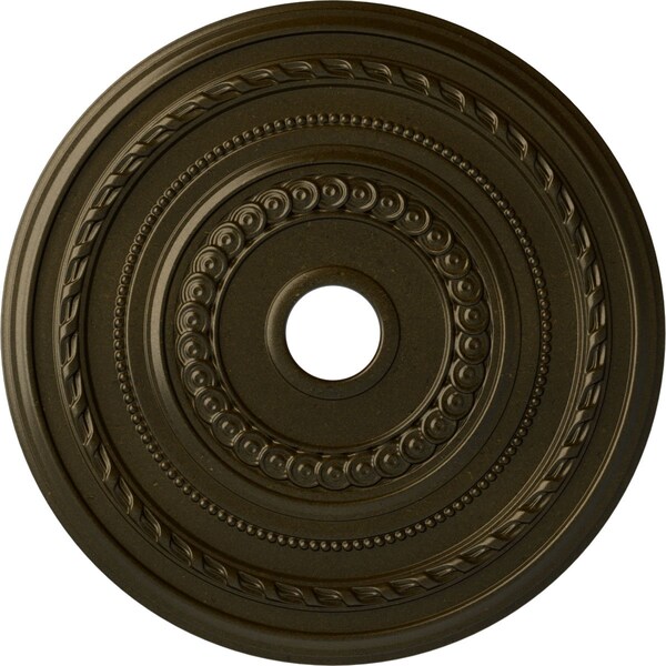 Ekena Millwork Cole Ceiling Medallion (Fits Canopies up to 9 1/8"), 25 3/8"OD x 3 3/8"ID x 1 3/8"P, Green Gold CM25COGGS - main